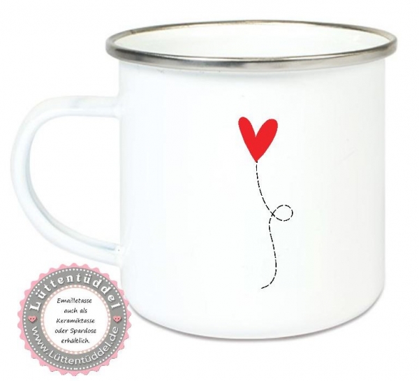 ♥ Tasse Emailletasse Mutter Welt Dankeschön, Geburtstag, Muttertag, Vatertag, Abschied, Jubiläum, Geschenk, Becher von Lüttentüddel